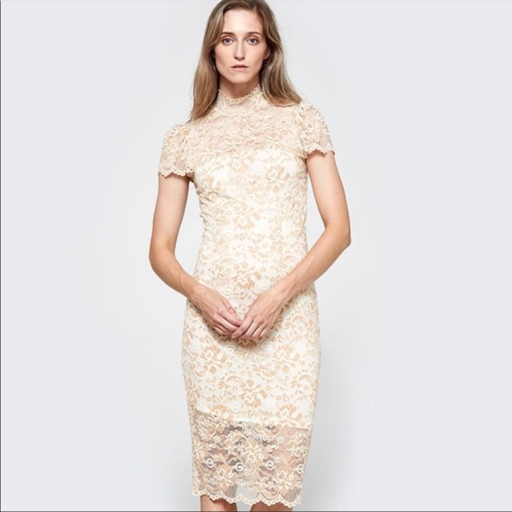 Gorgeous nude lace Ganni dress